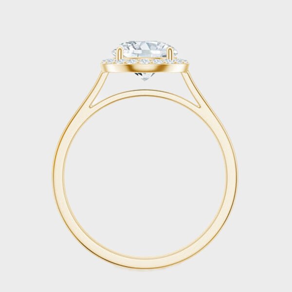 1.28 CT Classic Halo Setting Solitaire Ring