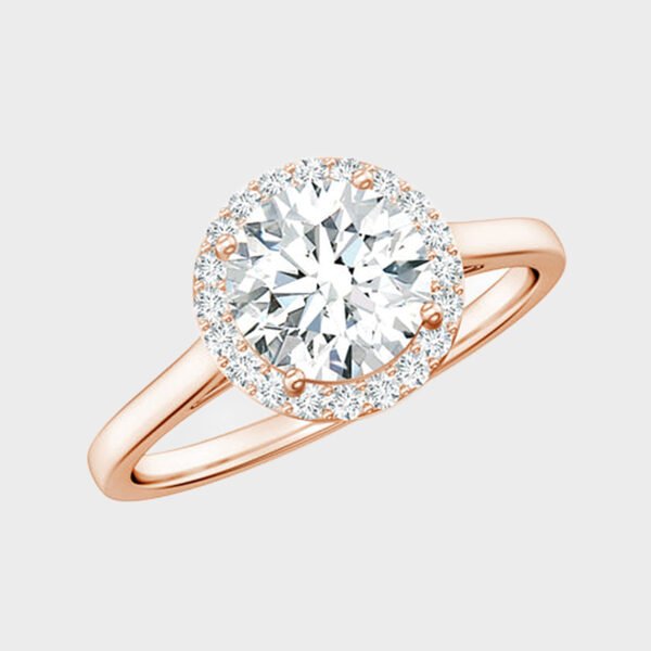 1.28 Halo Solitaire Ring