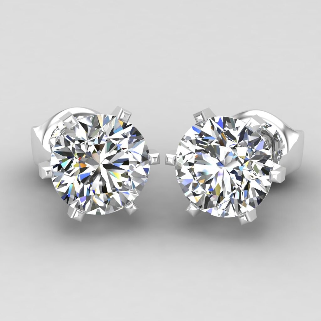 2 carat lab grown diamond earrings