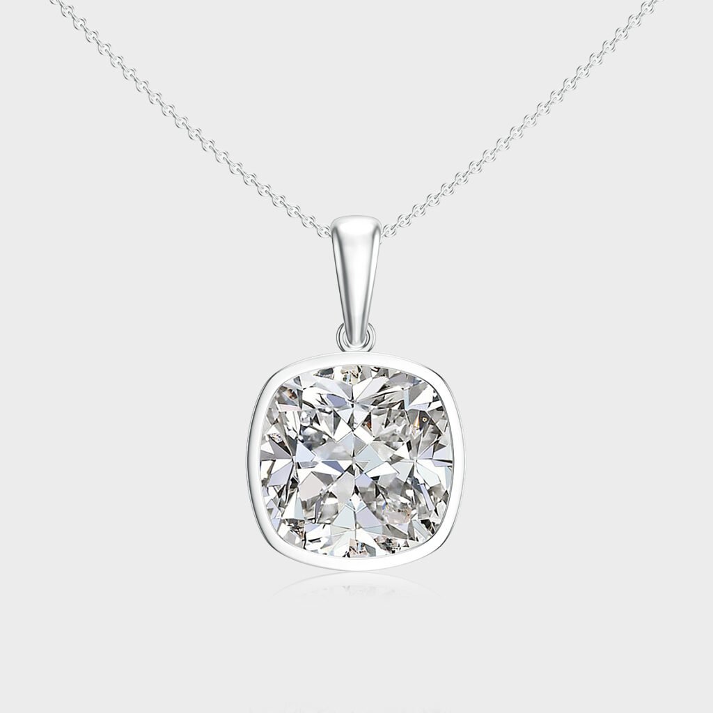 5 CT Cushion Cut Diamond Pendant