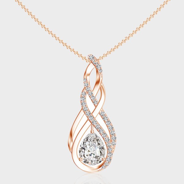 double infinity beautiful lab grown diamond pendant pear shape in Singapore