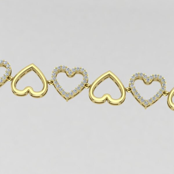 heart shape lab diamond bracelet at the cheapest price