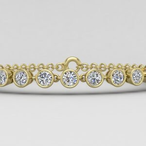 Bezel Set Round Diamond Bracelet