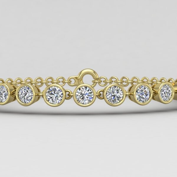 Bezel Set Round Diamond Bracelet