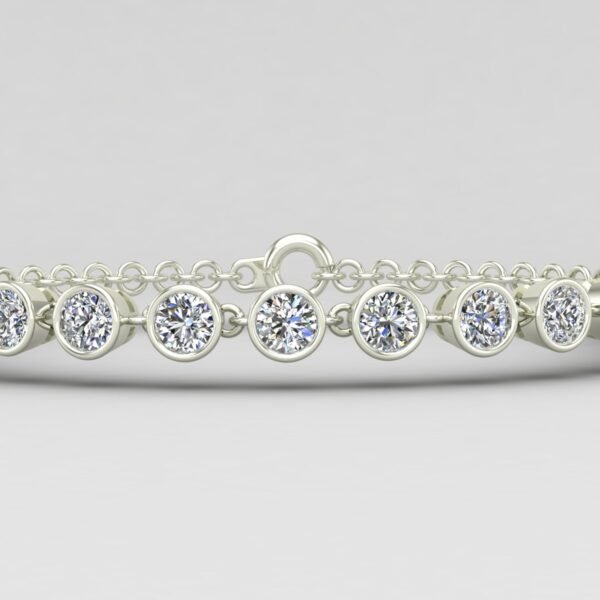 Bezel Set Round Diamond Bracelet