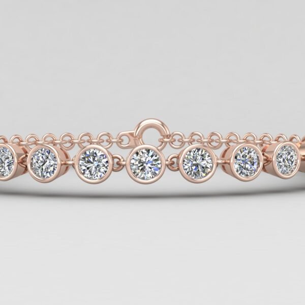 Bezel Set Round Diamond Bracelet