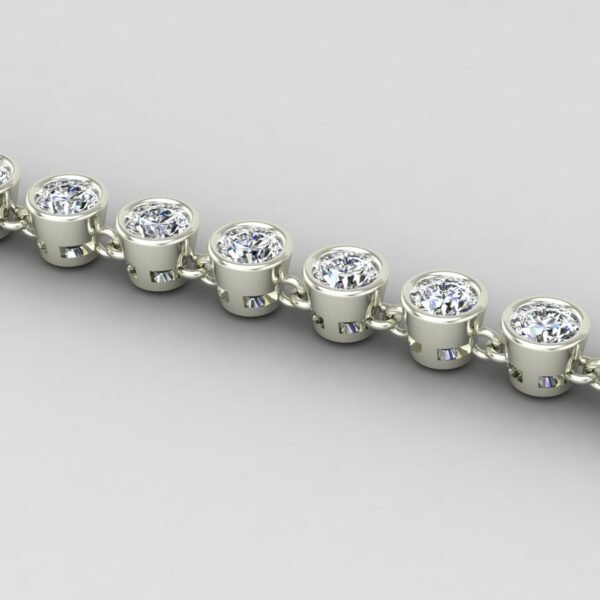 Bezel Set Round Diamond Bracelet