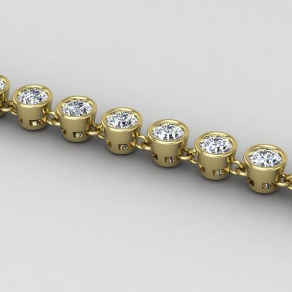 Bezel Set Round Diamond Bracelet