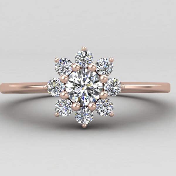 Blossom Diamond Ring Rose Gold Front