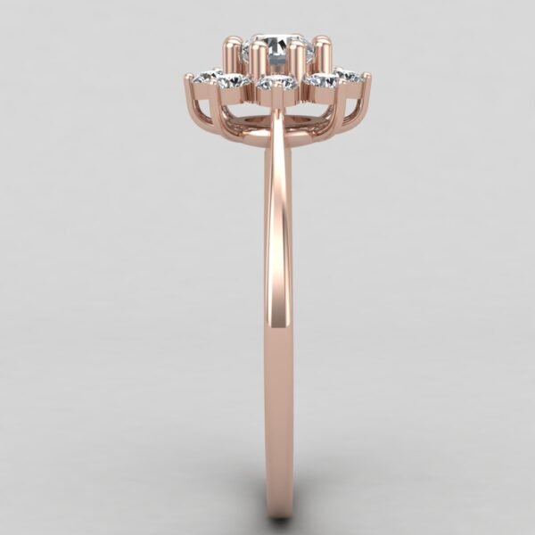 Blossom Diamond Ring Rose Gold Stand