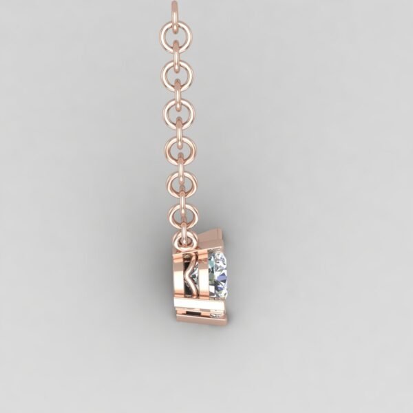 Duo Diamond Pendant Rose Gold Side