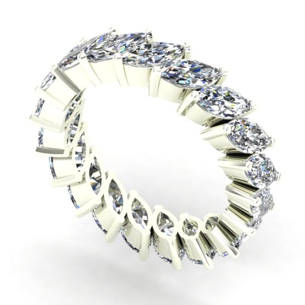 Marquise Diamond Band White Gold Stand