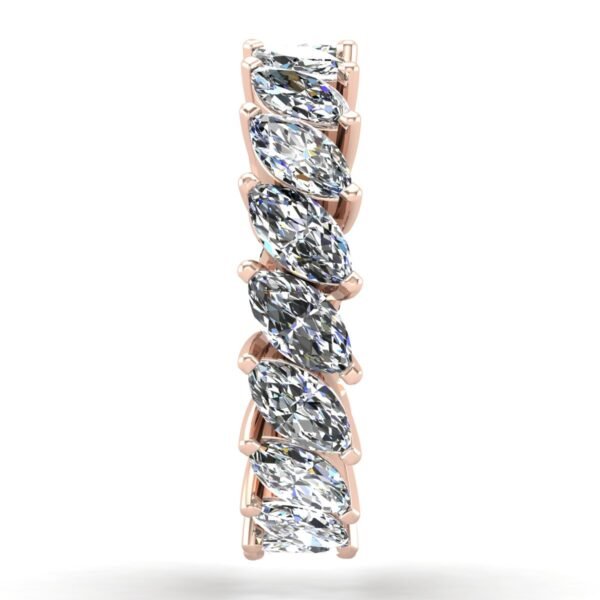 Marquise Diamond Band Rose Gold Side