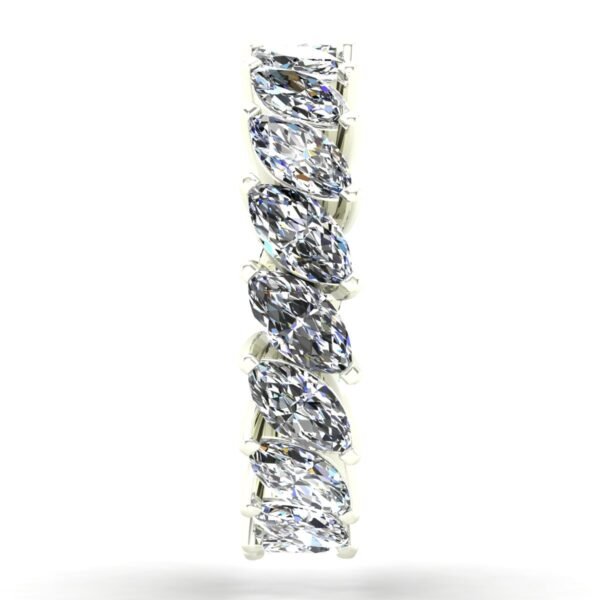 Marquise Diamond Band White Gold Side