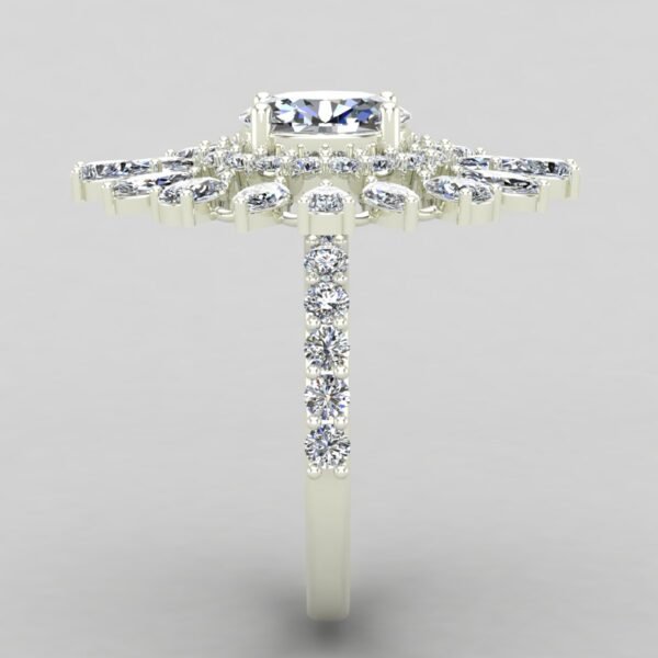 Moonlit Grace Diamond Ring White Gold Side