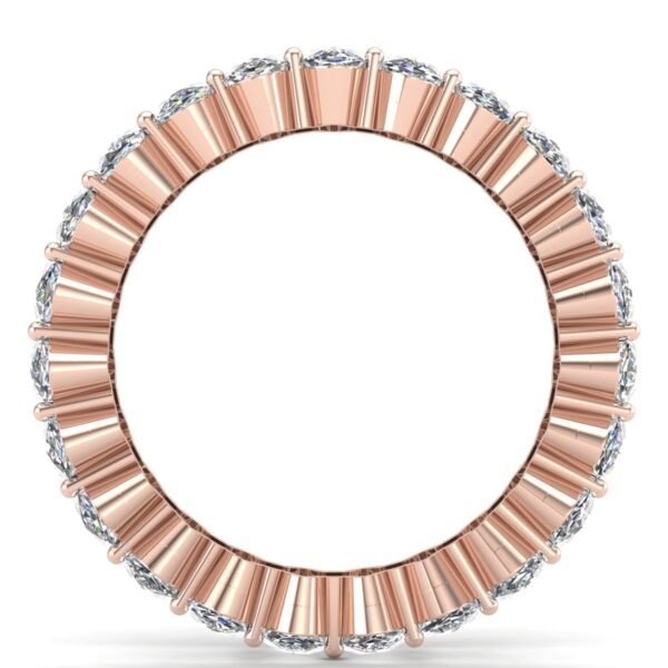 Oval Diamond Band Rose Gold