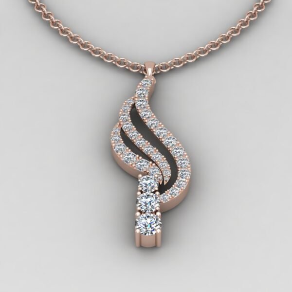 Vanity Diamond Pendant Rose Gold Front