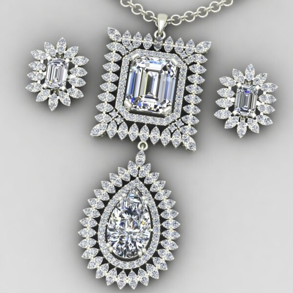 Victoria Diamond Pendant Set white gold set