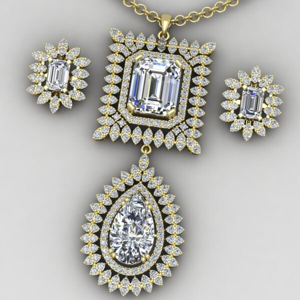 Victoria Diamond Pendant Set Gold set