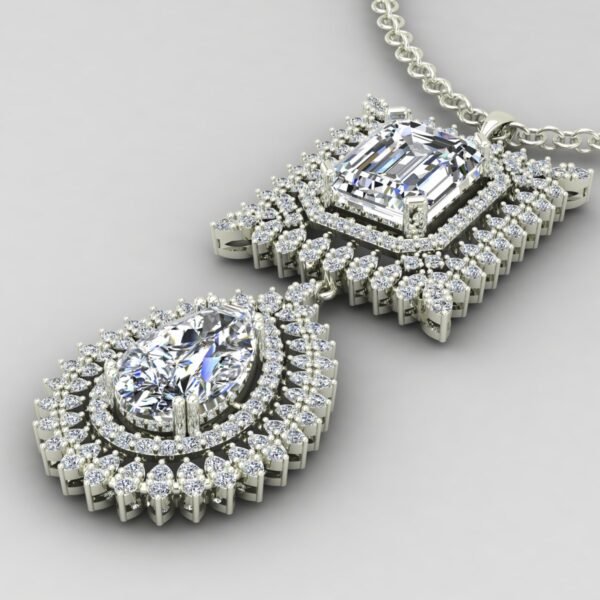 Victoria Diamond Pendant Set White Gold